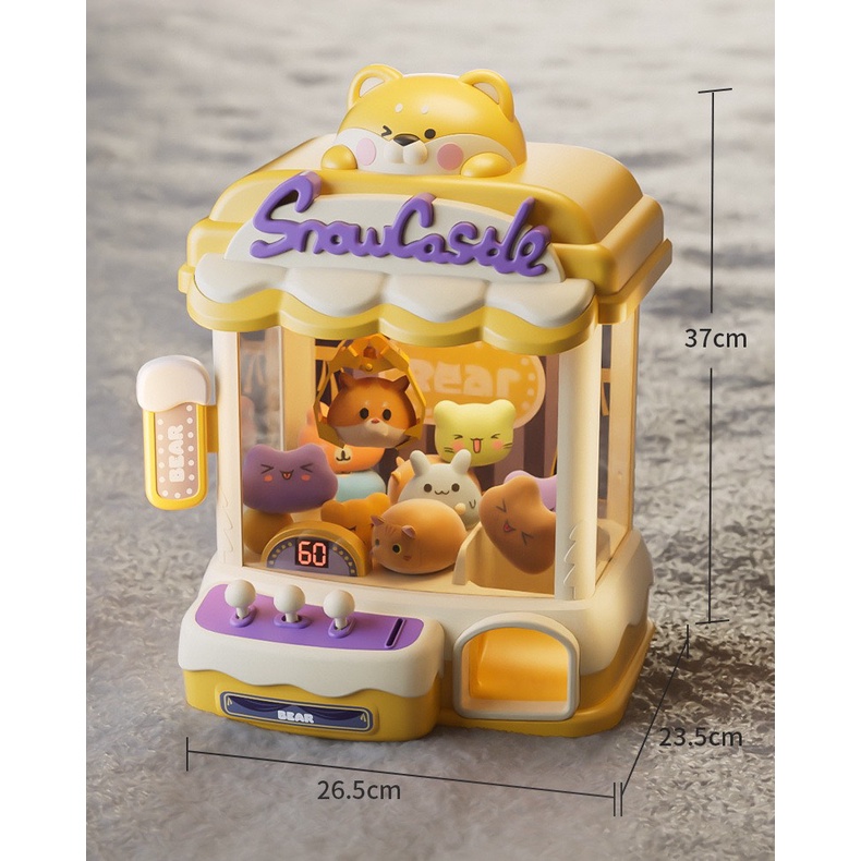 [Có sẵn] Đồ chơi gắp gấu mẫu, máy gắp thú bông mẫu Chó shiba snowCastle siêu dễ thương và nhiều phụ kiện kèm theo