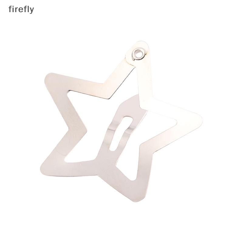 Set 4 Kẹp Tóc BB Hình Ngôi Sao Màu Sắc Tối Giản Cho Nữ