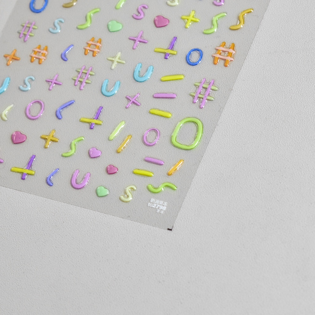 Miếng Dán Trang Trí Móng Tay Họa Tiết Dễ Thương Phong Cách Nhật Bản