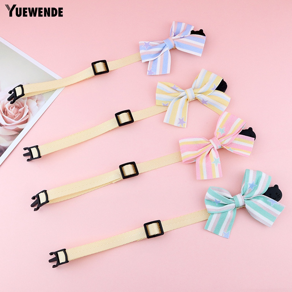 Vòng Cổ Nơ Họa Tiết Sọc Xinh Xắn Cho Thú Cưng