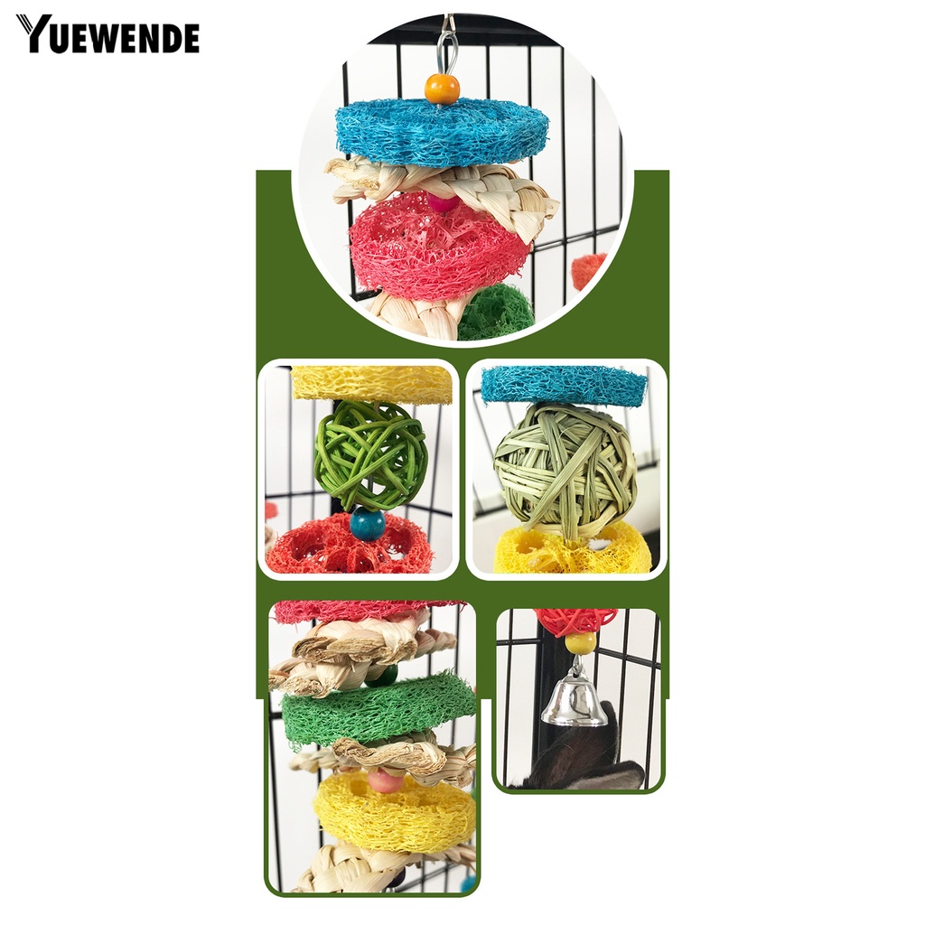 Đồ Chơi Gặm Nhấm Bằng Tay Khối Lượng Nhẹ Chống Cắn Dễ Lắp Đặt Làm Sạch Răng Cho Chim Vẹt