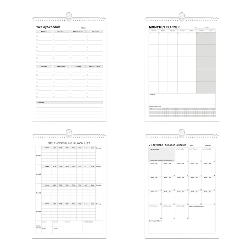 Sổ Tay Nhật Ký JS Nhật Ký Hàng Ngày Lên Kế Hoạch Hàng Tuần Với Schedule Agenda Time Table To Do List Kraft