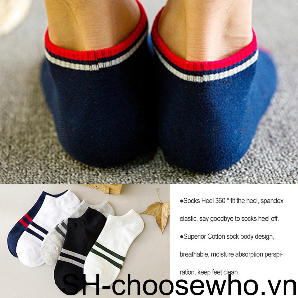 Vớ Cotton Cổ Thấp Họa Tiết Sọc Thời Trang Mùa Hè Mới Cho Nam