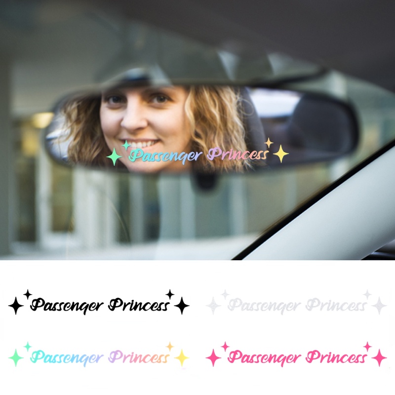 1 Đề Can Vinyl PVC Chống Nước Dán Kính Chiếu Hậu Xe Hơi Hành Khách Công Chúa Chạm Khắc Trang Trí Nội Thất