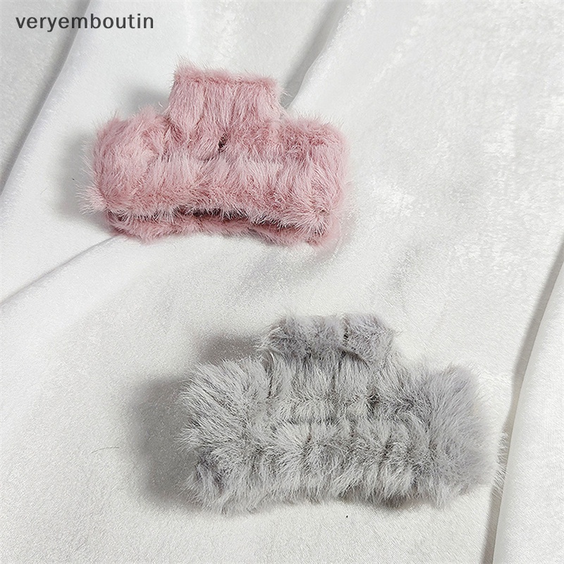 Kẹp Tóc Phủ Lông Thời Trang Thu Đông Ngọt Ngào Cho Nữ