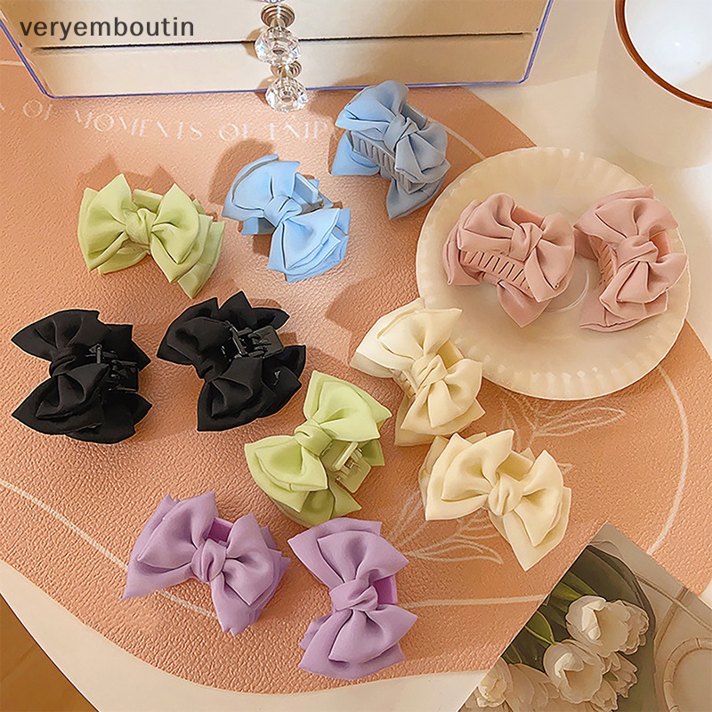 Kẹp Tóc Hai Mặt Hình Nơ Nhỏ Xinh Thanh Lịch Cho Nữ