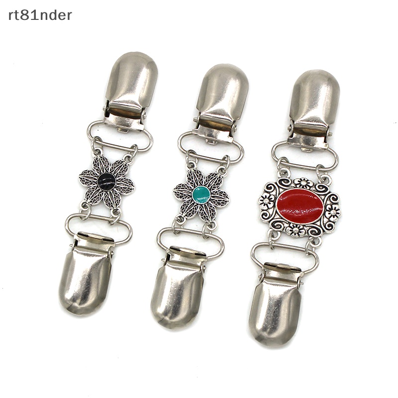 Rt Kẹp Cài Khăn Choàng Lụa Dầu Hình Bông Hoa Thời Trang Vintage Chống Ánh Sáng Dành Cho Bạn Nữ n