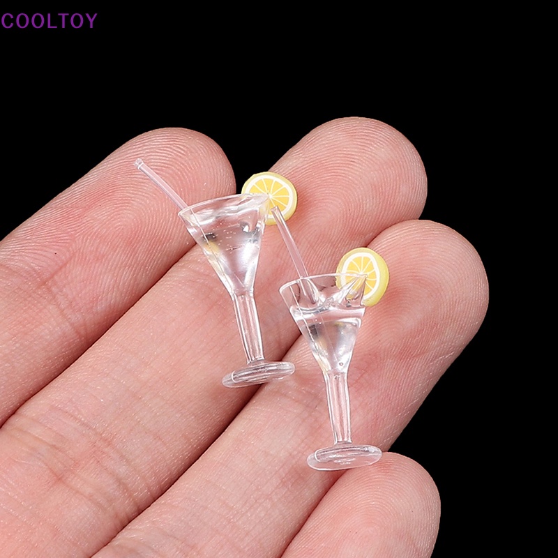 Set 2 Ly Nước Ép Trái Cây Mini Tỉ Lệ 1: 12 Trang Trí Nhà Búp Bê