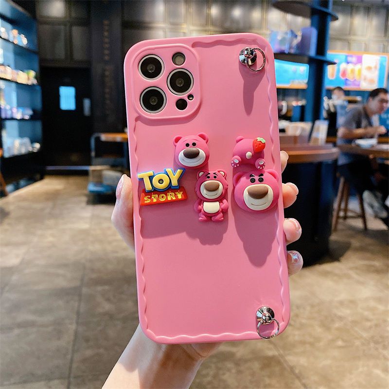 Ốp Điện Thoại Hình Ba Chiều Có Dây Đeo Cho iPhone 12 / 12 Pro / 11 Pro Max / XS Max / X / XS / 7Plus / 8Plus / SE 2020