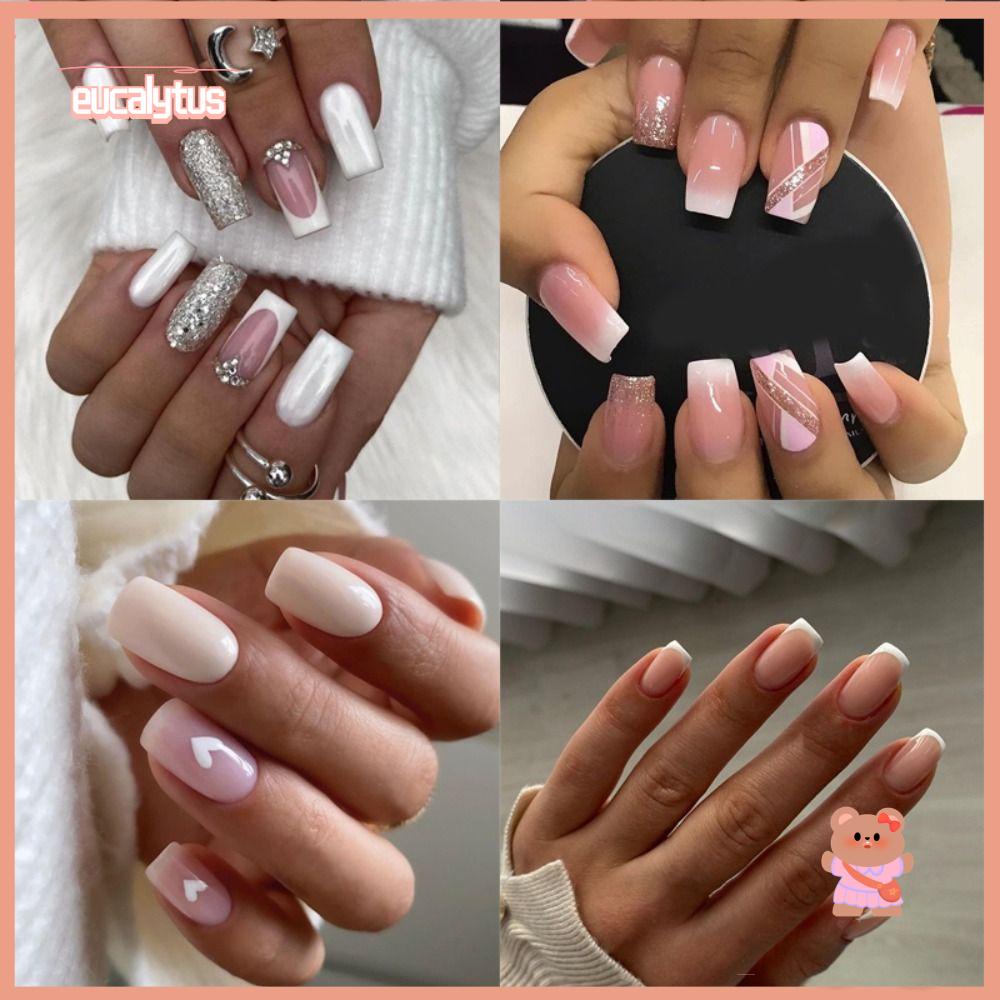 Móng Tay Giả Che Phủ Toàn Diện Đầu Vuông Có Thể Tháo Rời DIY