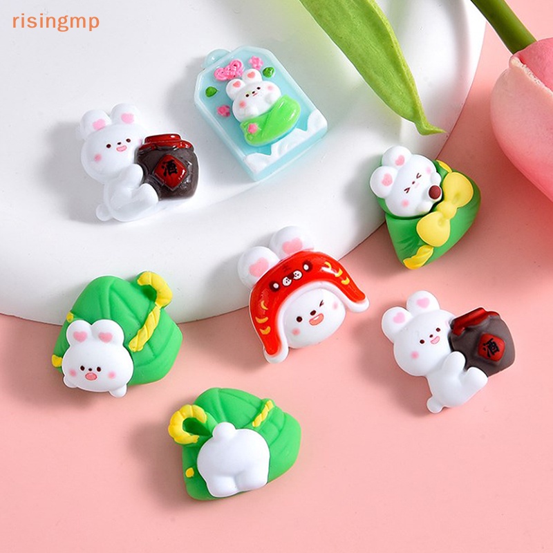 Set 5 Kẹp Tóc Hình Thỏ Hoạt Hình Mini Bằng Nhựa Dễ Thương Trang Trí Sổ Tay Diy