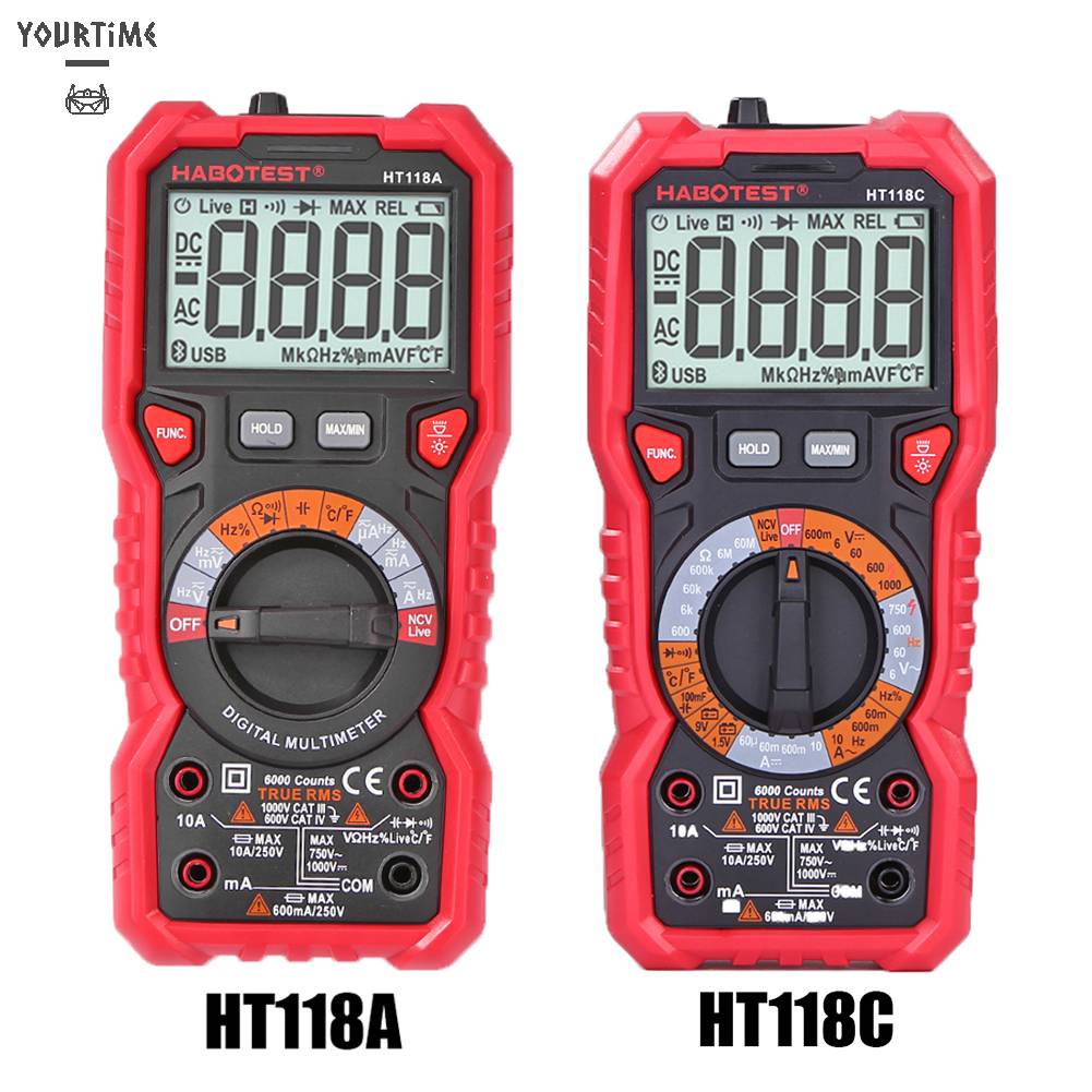 Vôn Kế DC AC Màn Hình LCD 2.7 Inch Với Chức Năng Đo NCV