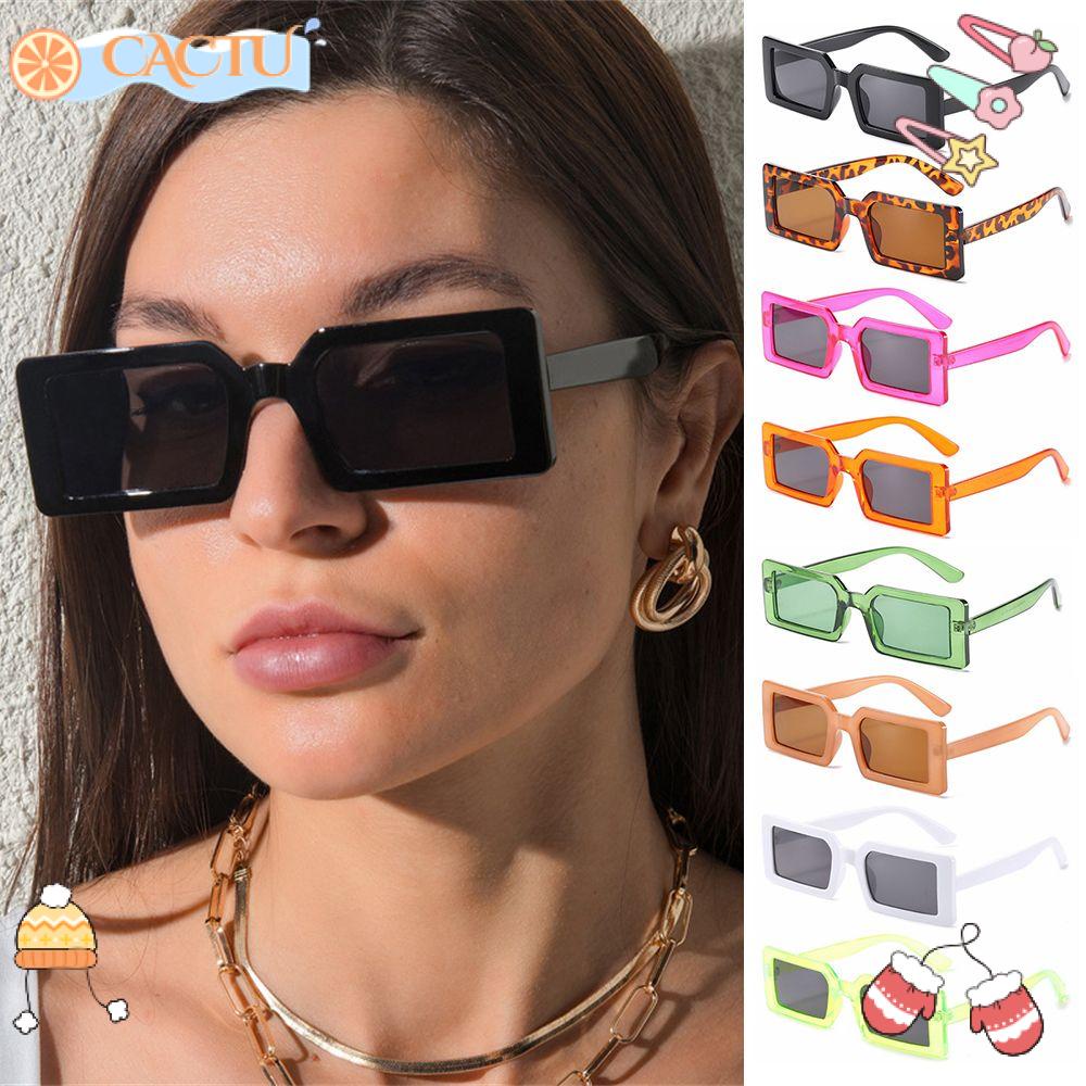 Kính Mát Gọng Vuông Hẹp Thời Trang Quyến Rũ Cho Nữ