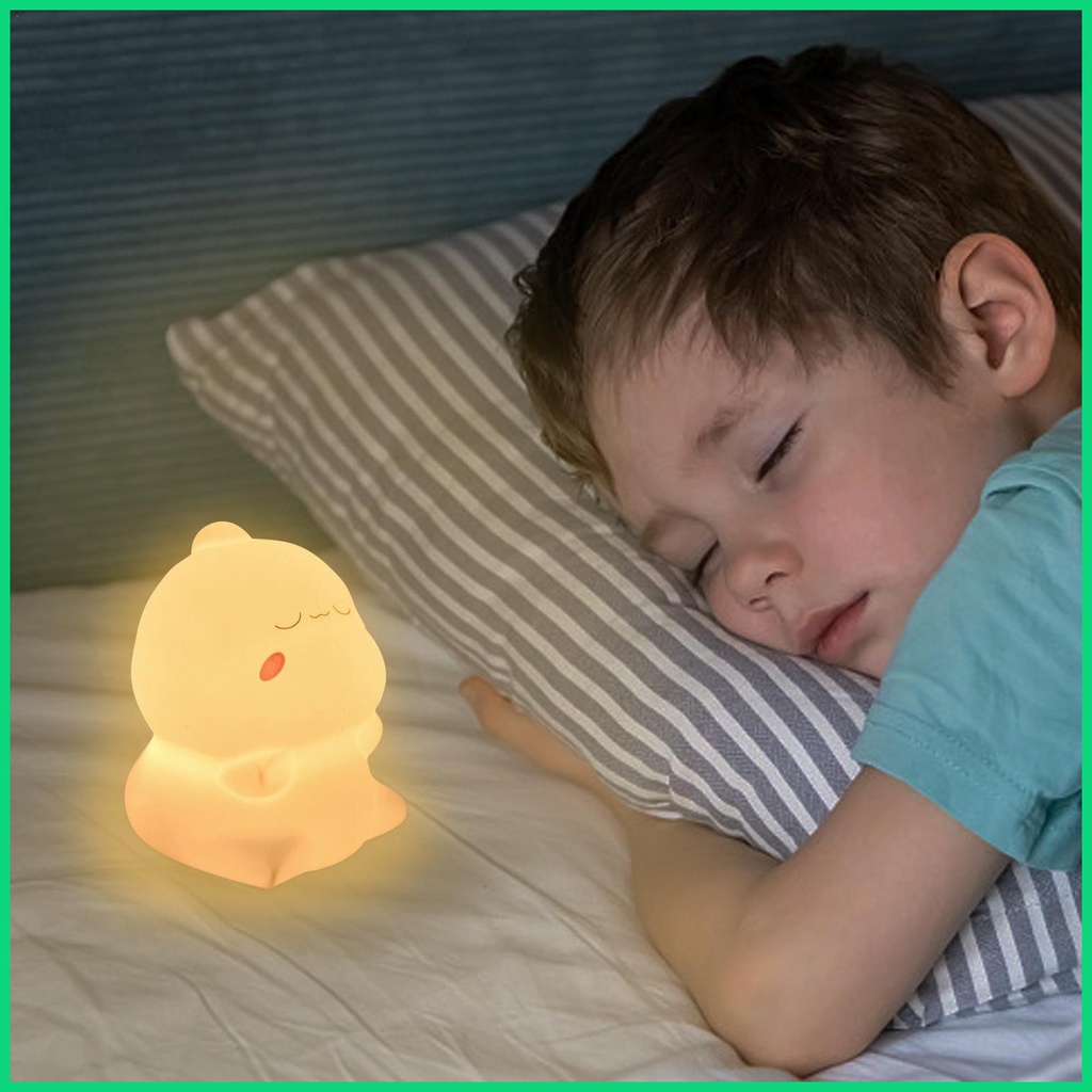 Đèn Ngủ LED Sạc USB Hình Khủng Long Đáng Yêu Cho Bé