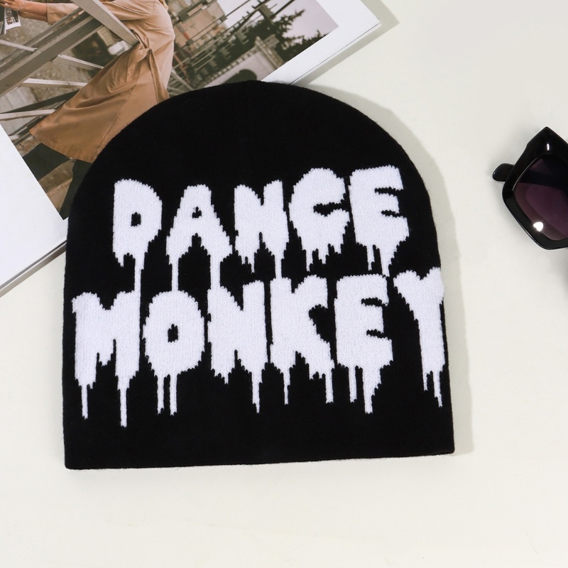 Mũ Len Đan Giữ Ấm Mùa Đông In Chữ Jacquard Dễ Thương Cho Cặp Đôi