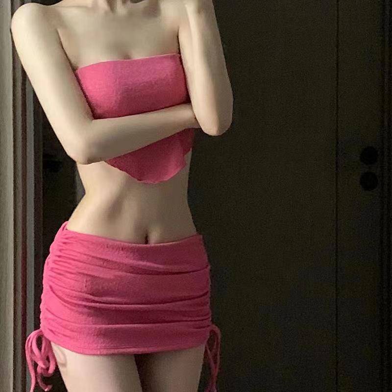 Bikini sexy cao cấp thiết kế mới kẹo màu bãi biển nghỉ mát ba mảnh bộ đồ bơi