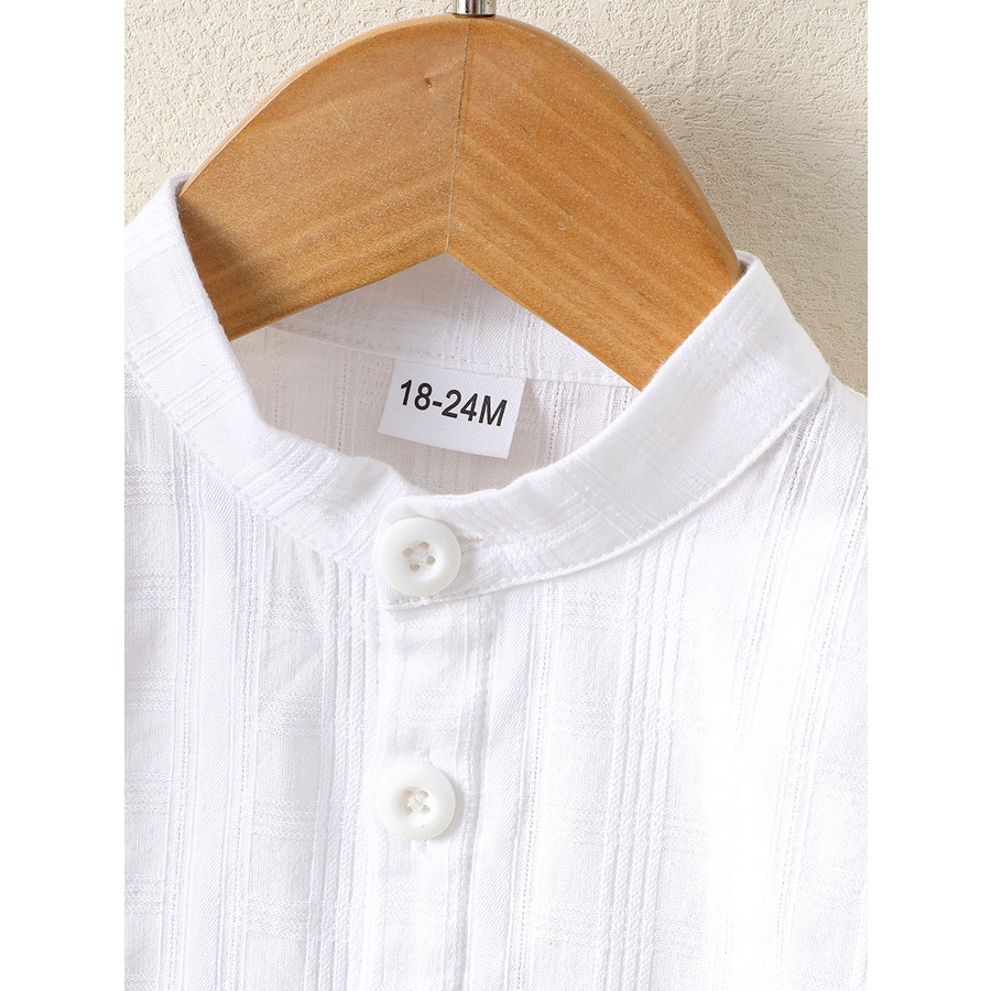 Set Đồ Mùa Hè 2 Món Gồm Áo Tay Cộc Màu Trắng + Quần Ngắn Cho Bé Trai 1-6 Tuổi