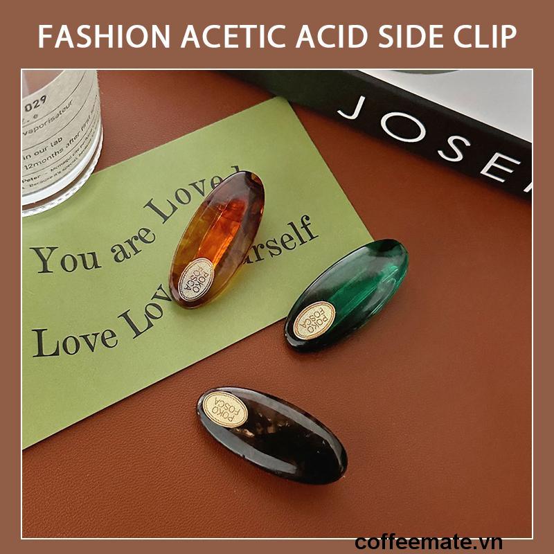 ⚡kẹp tóc mỏ vịt màu hổ phách phong cách retro hàn quốc cho nữ