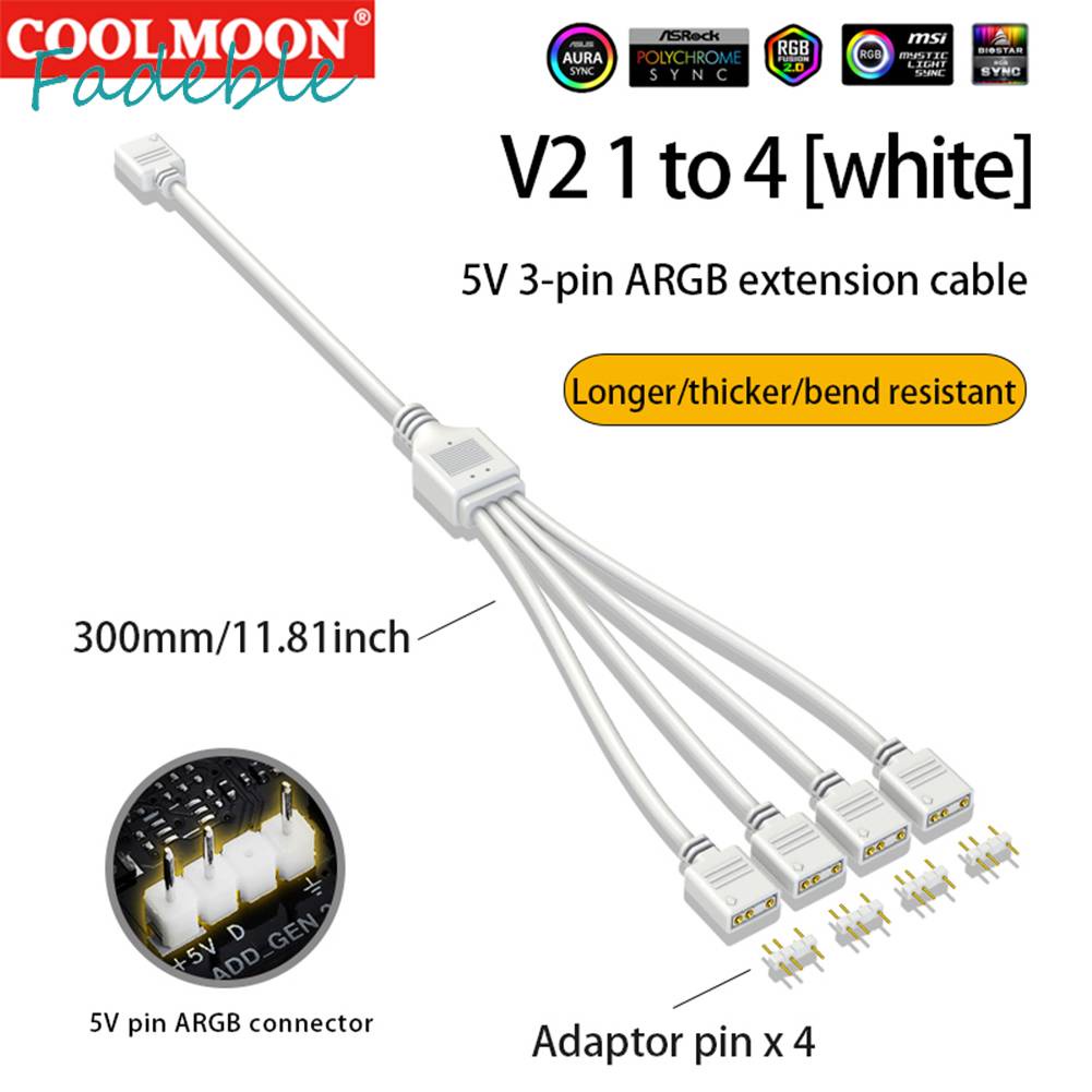 Cáp Chia Cổng 5V 3PIN 1 Sang 2 / 3 / 4 Cho Quạt Máy Tính