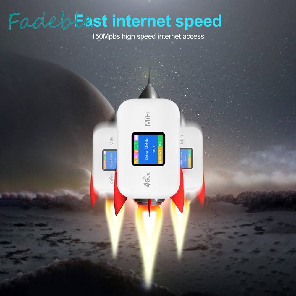 Bộ Phát Sóng 4G Hotspot 3000mAh 150Mbps Mini Màn Hình Màu Dùng Trong Nhà / Ngoài Trời