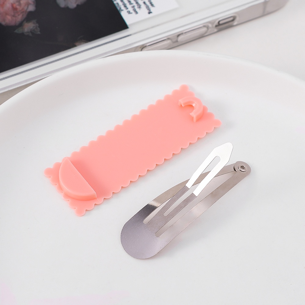 Set 4 Kẹp Tóc Hình Vuông Màu Sắc Macaron Dành Cho Nữ