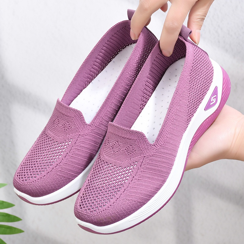 Giày Thuyền Nữ Mạng Thoáng Khí Chống Trượt Giày Lười Dễ Mang