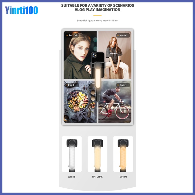 Gậy Chụp Ảnh Tự Sướng Yinrti L09 Có Đèn Kết Nối Bluetooth Đa Năng