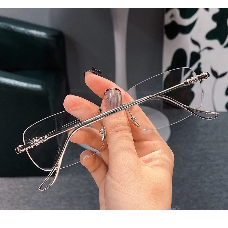 [-0°~-600°Mắt Kính Không Gọng Chống Ánh Sáng Xanh Dành Cho Nam Và Nữ