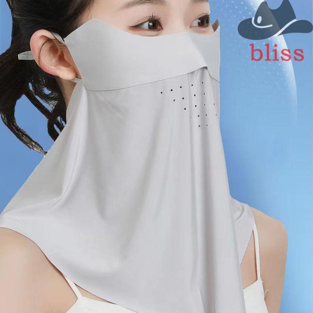 Khẩu Trang Chống Nắng Mùa Hè Thoáng Khí Màu Sắc Trơn Có Nắp Che Cổ Bảo Vệ Mặt Và Cổ