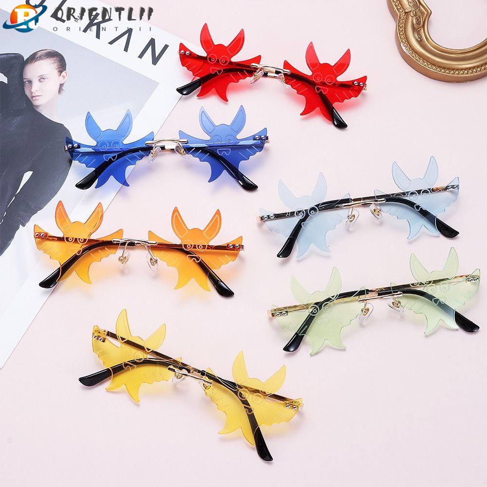 Kính Mát Hình Dơi Không Viền Nhiều Màu Sắc Thời Trang Cho Nam Và Nữ