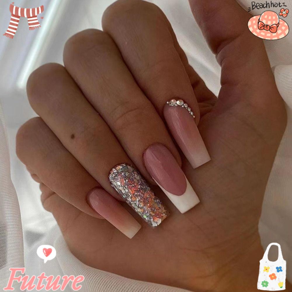 Bộ 24 Móng Tay Giả Che Phủ Toàn Diện Tháo Rời Được Tiện Dụng