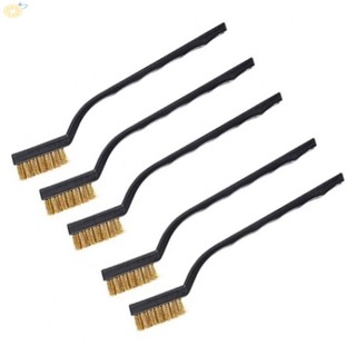 【VARSTR】Brass Wire Brushes 17cm Cleaning Welding Slag Rust-Remover Tool Hand Tools