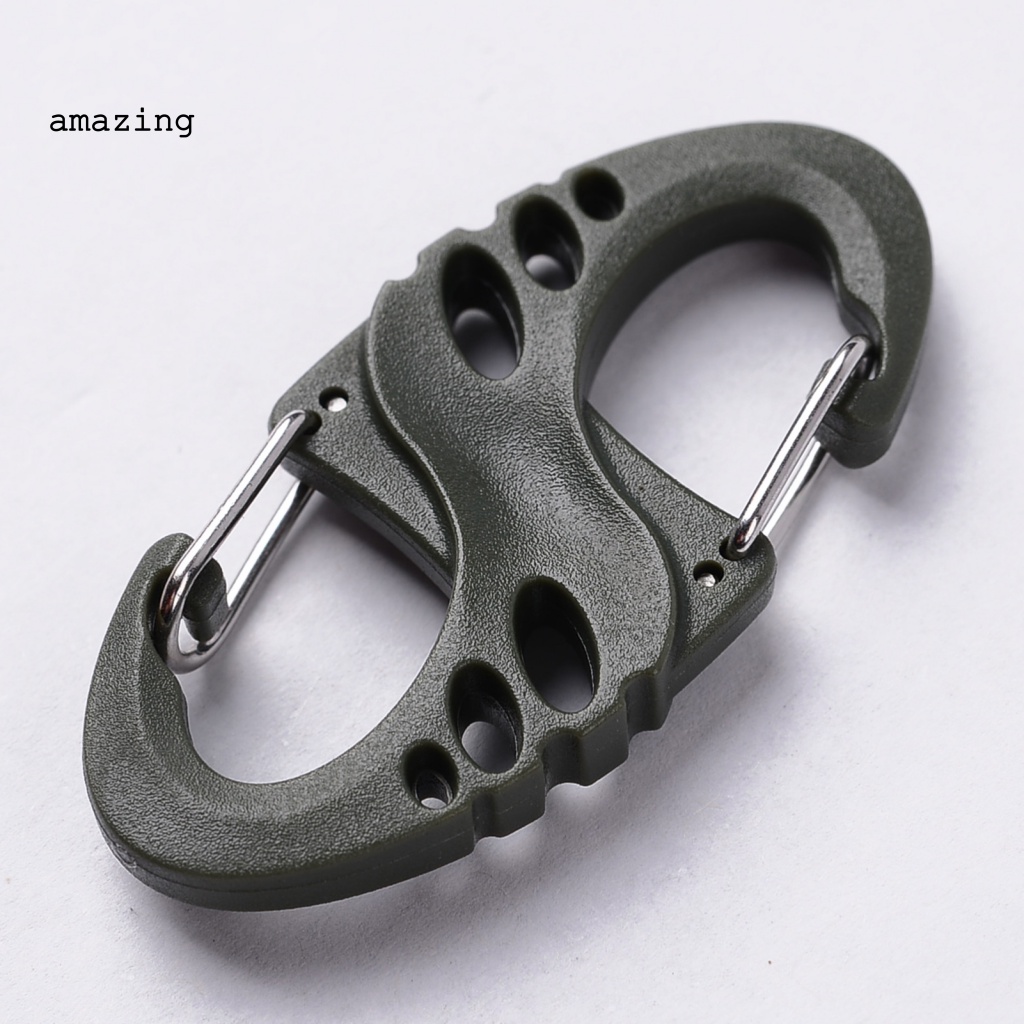 Set 5 Móc Khóa Chữ S Mini Bằng Nhựa Và Thép Gọn Nhẹ Tiện Dụng Cho Hoạt Động Leo Núi Ngoài Trời