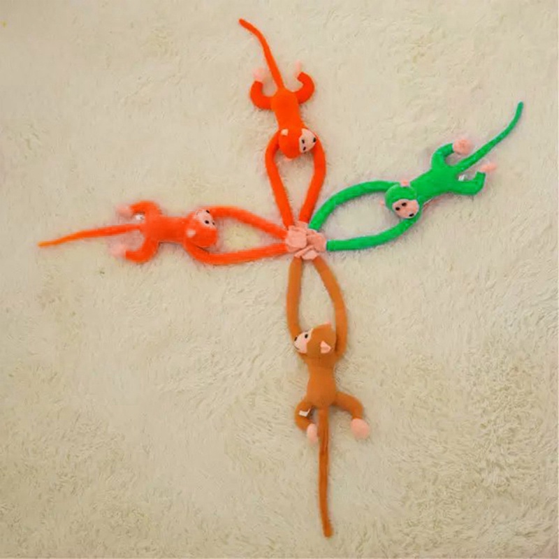 Khỉ Nhồi Bông Mềm Mại Tay Dài 60cm Trang Trí Nhà Cửa