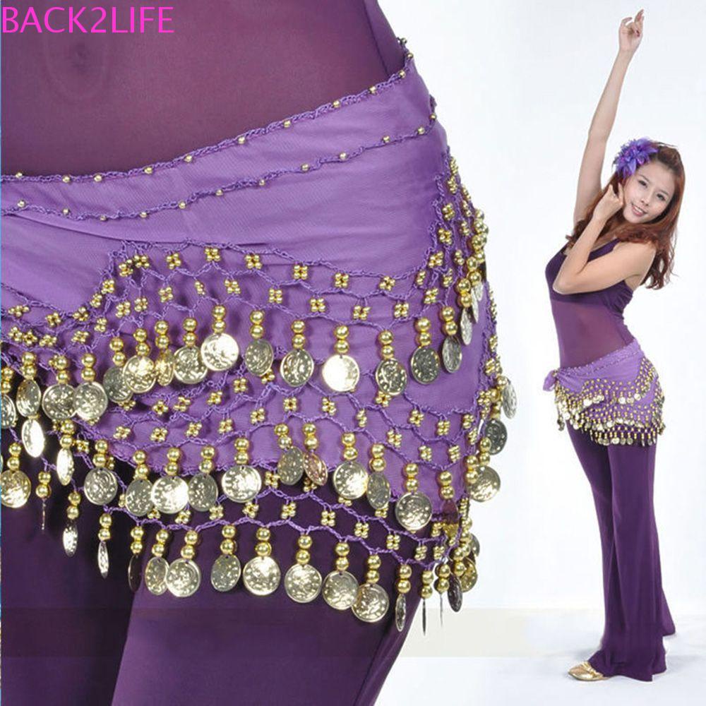 Váy Hóa Trang Bụng Rực Rỡ BACK2LIFE Cho Bé Gái|Đầm Thời Trang Xinh Xắn Dành Cho Nữ|Đai Quấn Hông Đính Đồng Xu 3 Hàng Thời Trang