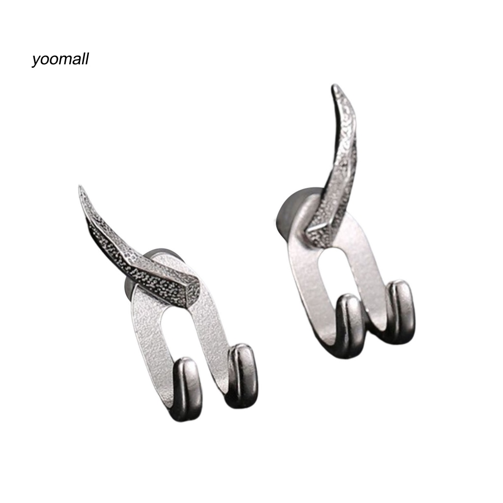 Bông Tai Dạng Móc 2 Móng Vuốt Đơn Giản Cá Tính Thời Trang Punk Hip Hop Có Thể Tháo Rời Làm Quà Tặng Cho Nam