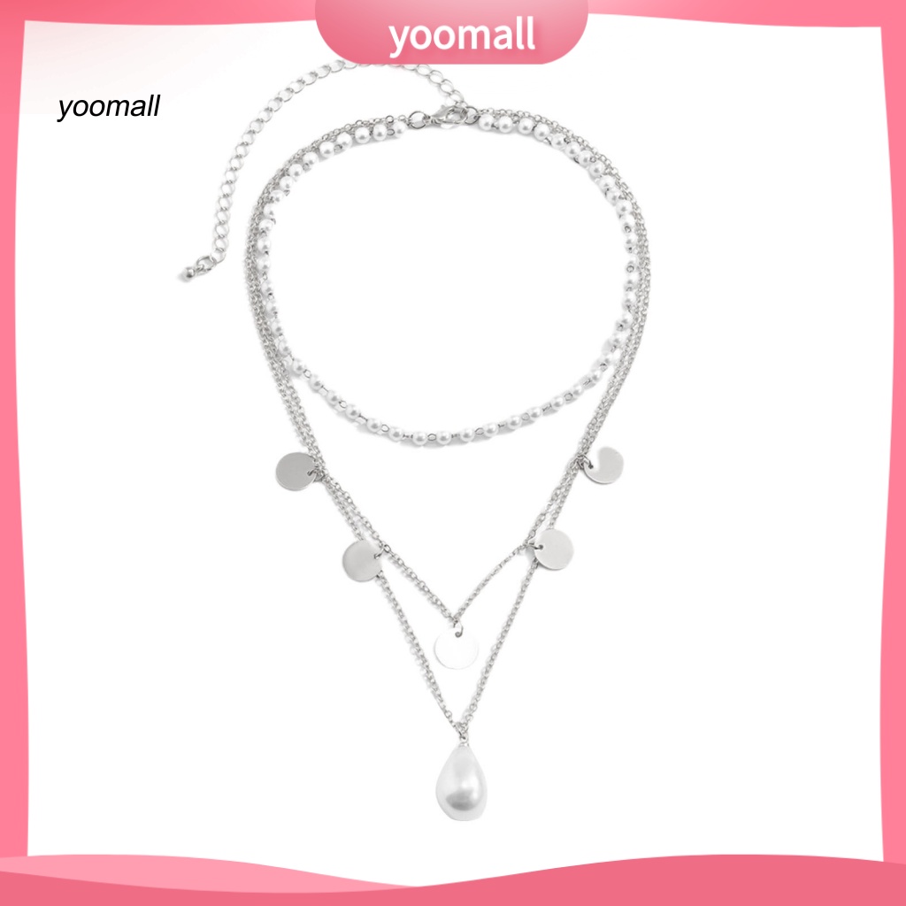 Vòng cổ Nhiều Lớp Đính Ngọc Trai Nhân Tạo Thời Trang Dành Cho Nữ