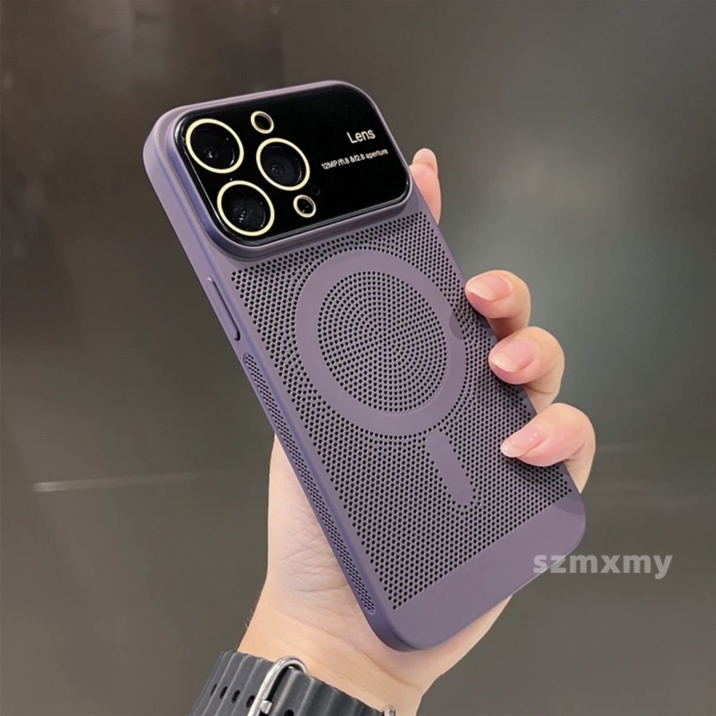 Ốp Điện Thoại Từ Tính Thoáng Khí Chống Rơi Cho Iphone 14 11 13 12 Pro Max