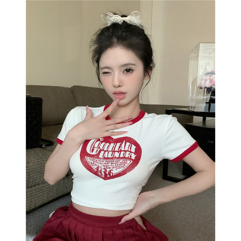 Áo Thun Tay Ngắn Màu Trắng In Chữ Mới Thời Trang Mùa Hè Cho Nữ