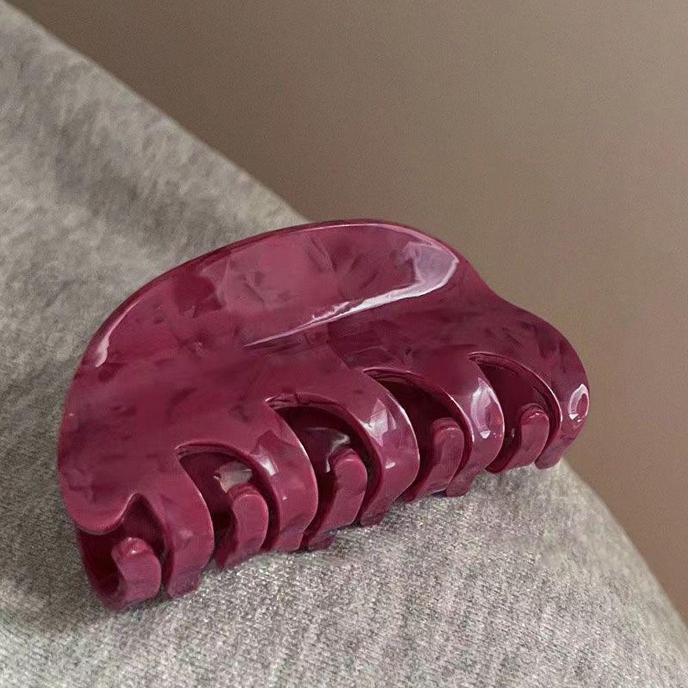 Kẹp Tóc Càng Cua Hình Học Bằng Acrylic Màu Sắc Cherry Cho Nữ