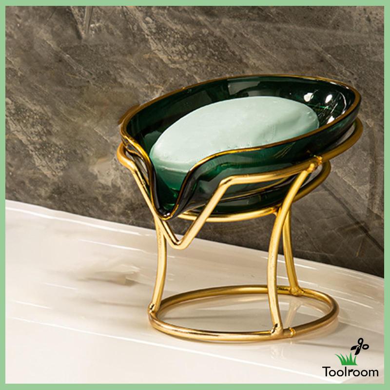 Khay Đựng Xà Phòng Có Giá Đỡ Bằng Sắt Tiện Dụng Cho Nhà Bếp / Phòng Tắm