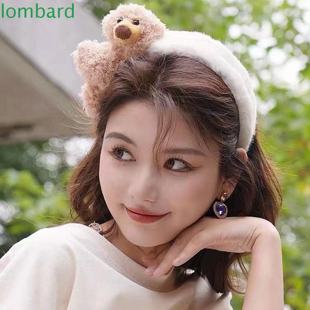 Băng Đô Trang Điểm Bằng Vải Lông Hình Thỏ / Gấu Hoạt Hình Ngọt Ngào Thời Trang Cho Nữ