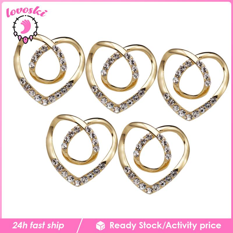 Kẹp Khăn Quàng Cổ Hình Trái Tim Bằng Kim Loại