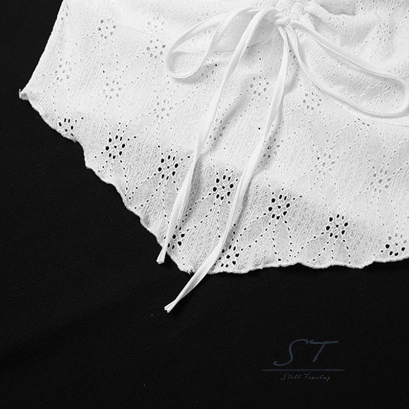 Áo Crop Top Hai Dây CY03 Ôm Dáng Phối Dây Rút Phía Trước Gợi Cảm Cho Nữ