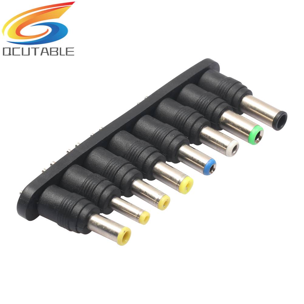 1 Bộ 8 Đầu Cắm Sạc AC / DC 2Pin Cho Notebook