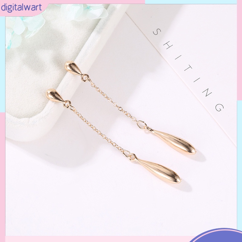 Bông Tai Dài Hình Giọt Nước Đơn Giản Dành Cho Nữ