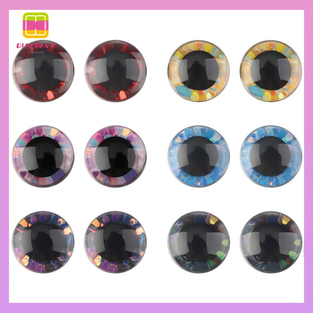 DIACHAVN Mắt 3D 14 / 16 / 18 / 20 / 25mm Kèm Vòng Đệm Cứng Chuyên Dụng Trang Trí Lông Mi