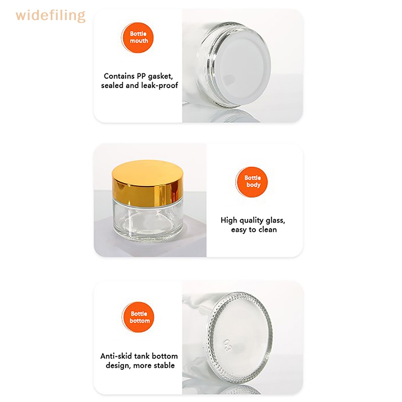 Lọ Thủy Tinh Rỗng Trong Suốt Hình Tròn Cỡ Nhỏ Dùng Đựng Mỹ Phẩm