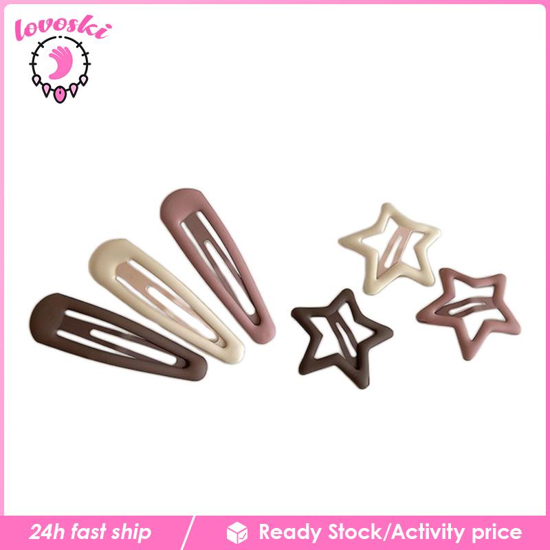 Set 10 Kẹp Tóc Màu Đỏ Phong Cách Anime