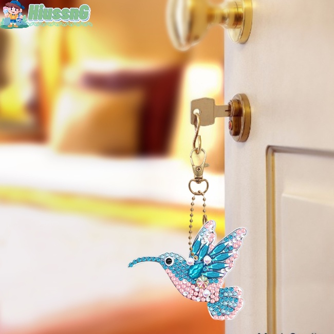 Set 10 Móc Khóa Đính Đá Nhiều Màu Sắc Nghệ Thuật